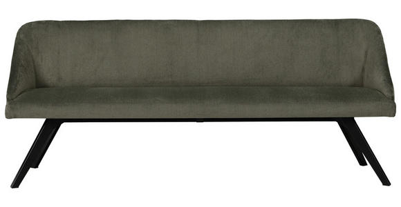 SITZBANK 140/86/63 cm  in Grün, Schwarz  - Schwarz/Grün, Design, Textil/Metall (140/86/63cm) - Moderano