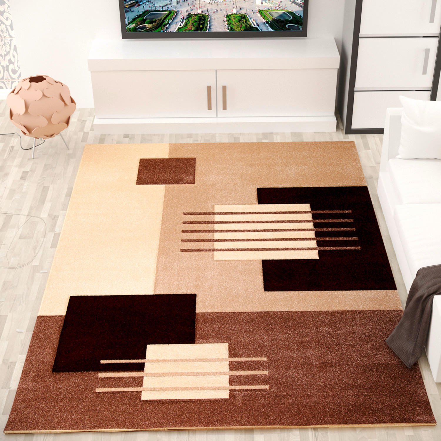 Webteppich Beige Naturfaser Cascada Plus 80x150 Cm