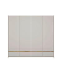 OMARA S KLASIČNIMI VRATI, barve hrasta, peščene barve  - barve hrasta/peščene barve, Trend, umetna masa/leseni material (224,7/204,3/59,4cm) - Hom`in