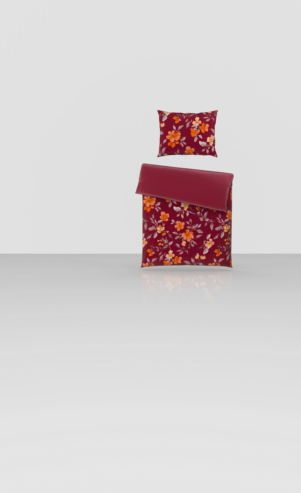 POSTELJINA SA DVA LICA Mavie 140/200 cm saten crvena  - crvena, Konvencionalno, tekstil (140/200cm) - Novel