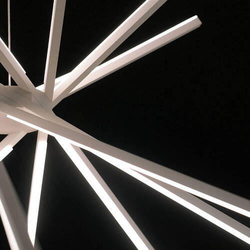 LED-HÄNGELEUCHTE 113/160 cm  - Weiß, Design, Metall (113/160cm)