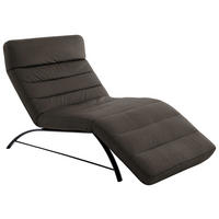 RELAXLIEGE Mikrofaser Mokka  - Schwarz/Mokka, Design, Textil/Metall (95/91/170cm) - Chilliano