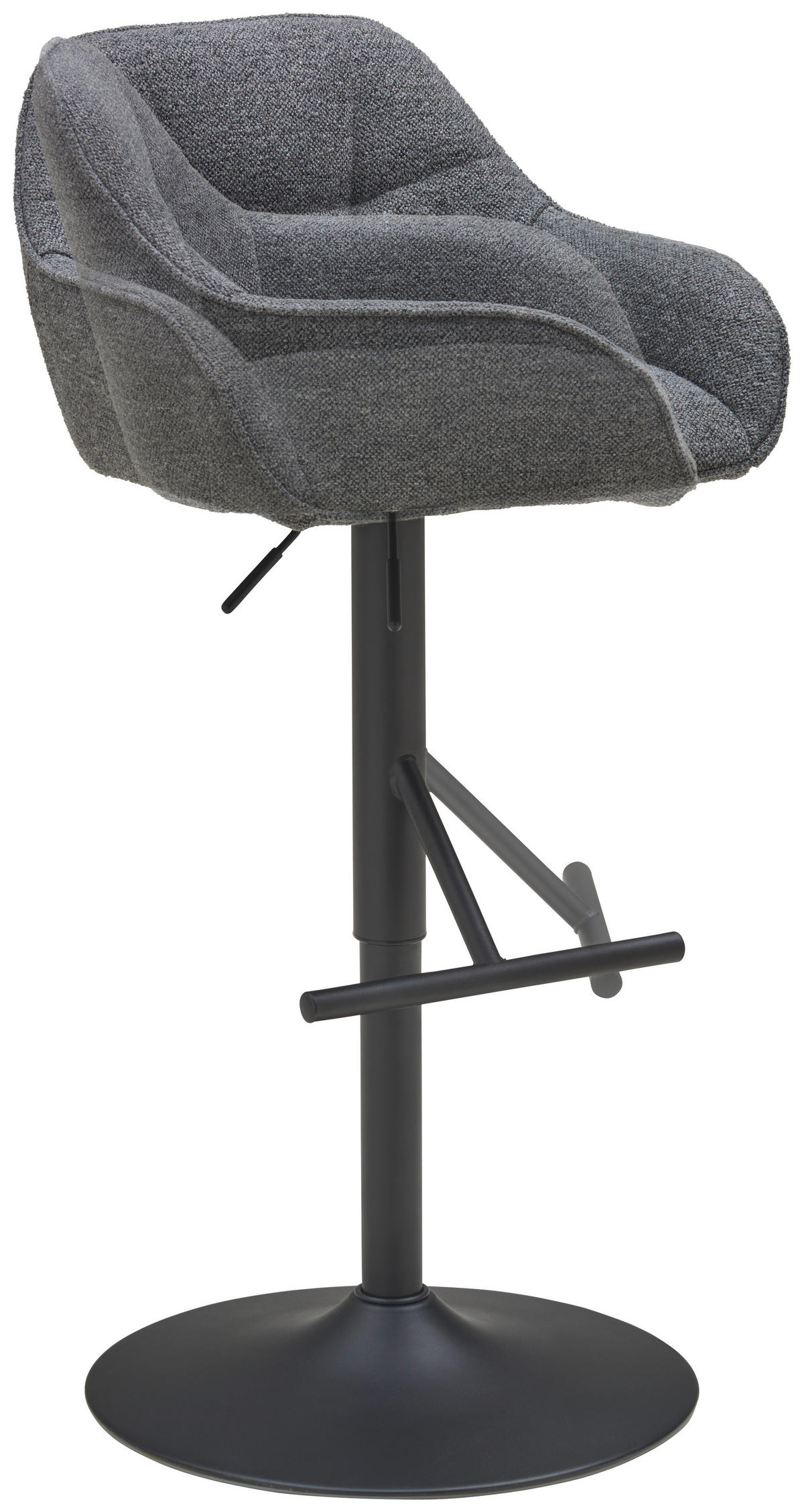 BAROVÁ ŽIDLE, šedá, černá - šedá/černá, Lifestyle, kov/textil (53/88-109/50cm) - MID.YOU