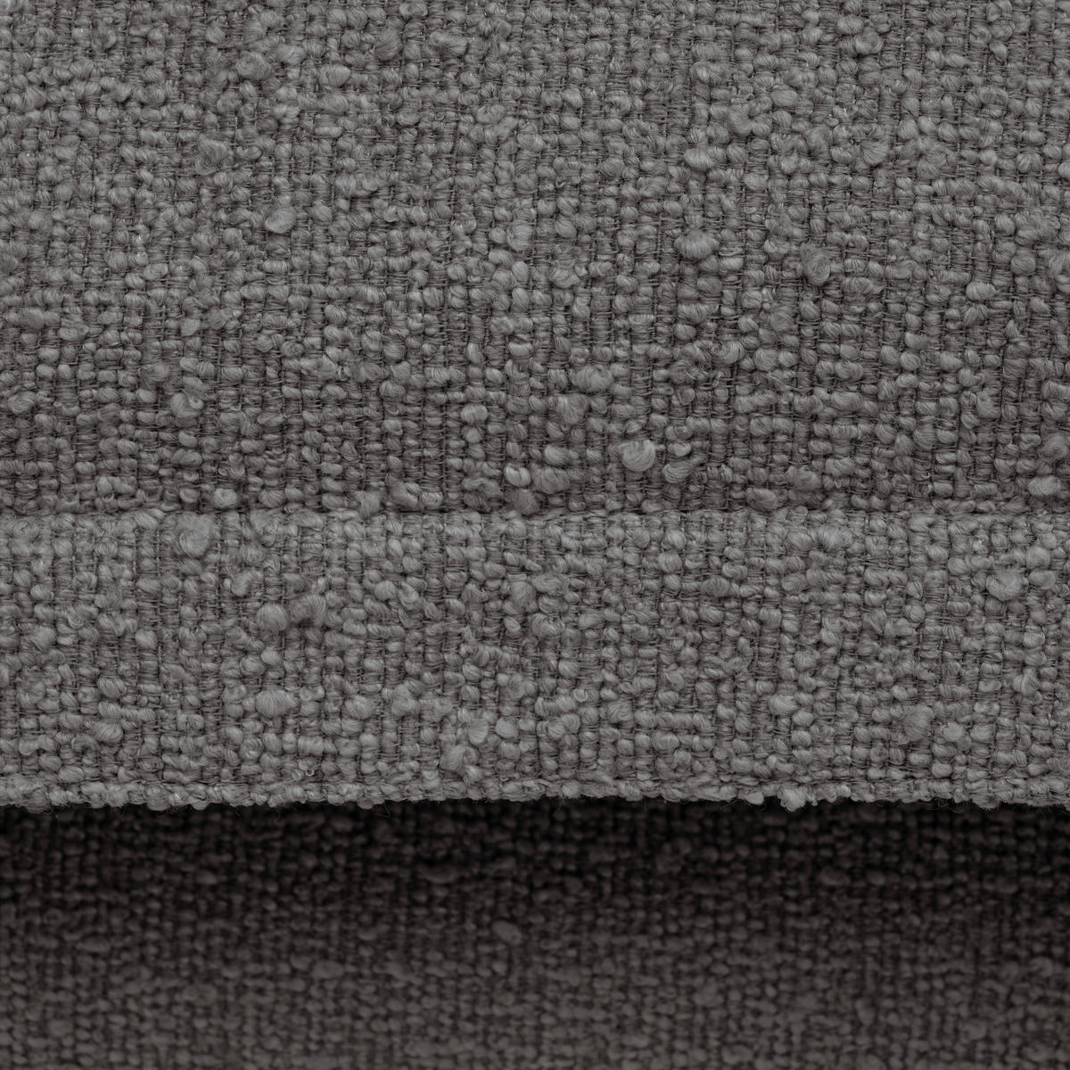 HUSSEN-ECKSOFA in Flachgewebe, Bouclé Grau  - Schwarz/Grau, Trend, Textil/Metall (295/165cm) - Livetastic