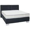 BOXSPRINGBETT 180/200 cm  in Dunkelblau  - Chromfarben/Dunkelblau, KONVENTIONELL, Textil (180/200cm) - Dieter Knoll