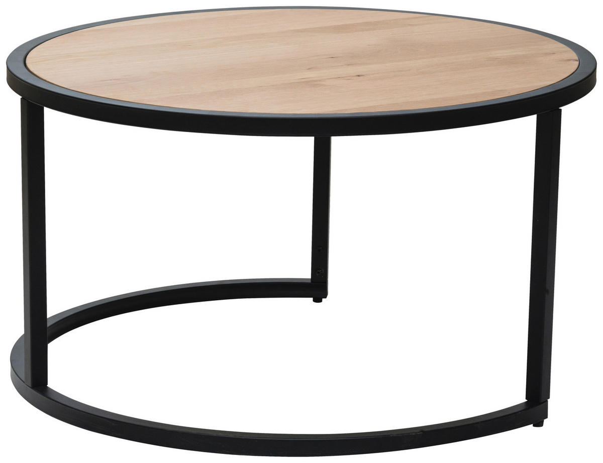 COUCHTISCH in Holz, Metall, Holzwerkstoff 80/45/80 cm  - Schwarz/Naturfarben, Design, Holz/Holzwerkstoff (80/45/80cm) - MID.YOU