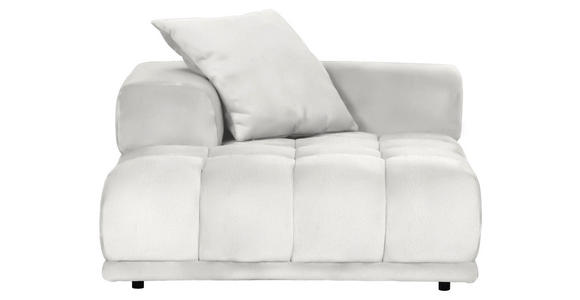 SOFAELEMENT in Flachgewebe Weiß  - Schwarz/Weiß, KONVENTIONELL, Kunststoff/Textil (125/66/155cm) - Carryhome