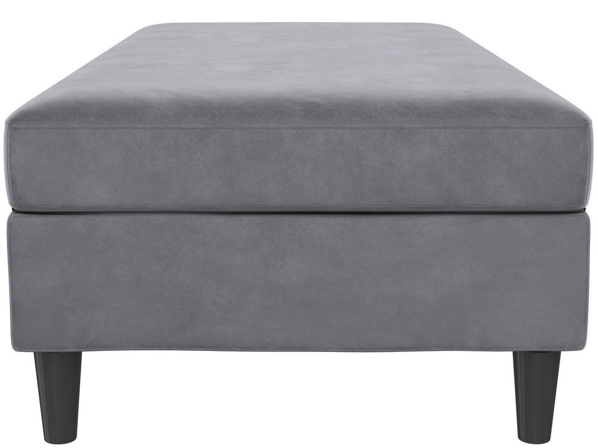 HOCKER in Textil Anthrazit  - Anthrazit/Schwarz, Basics, Kunststoff/Textil (130/43/69cm) - Livetastic