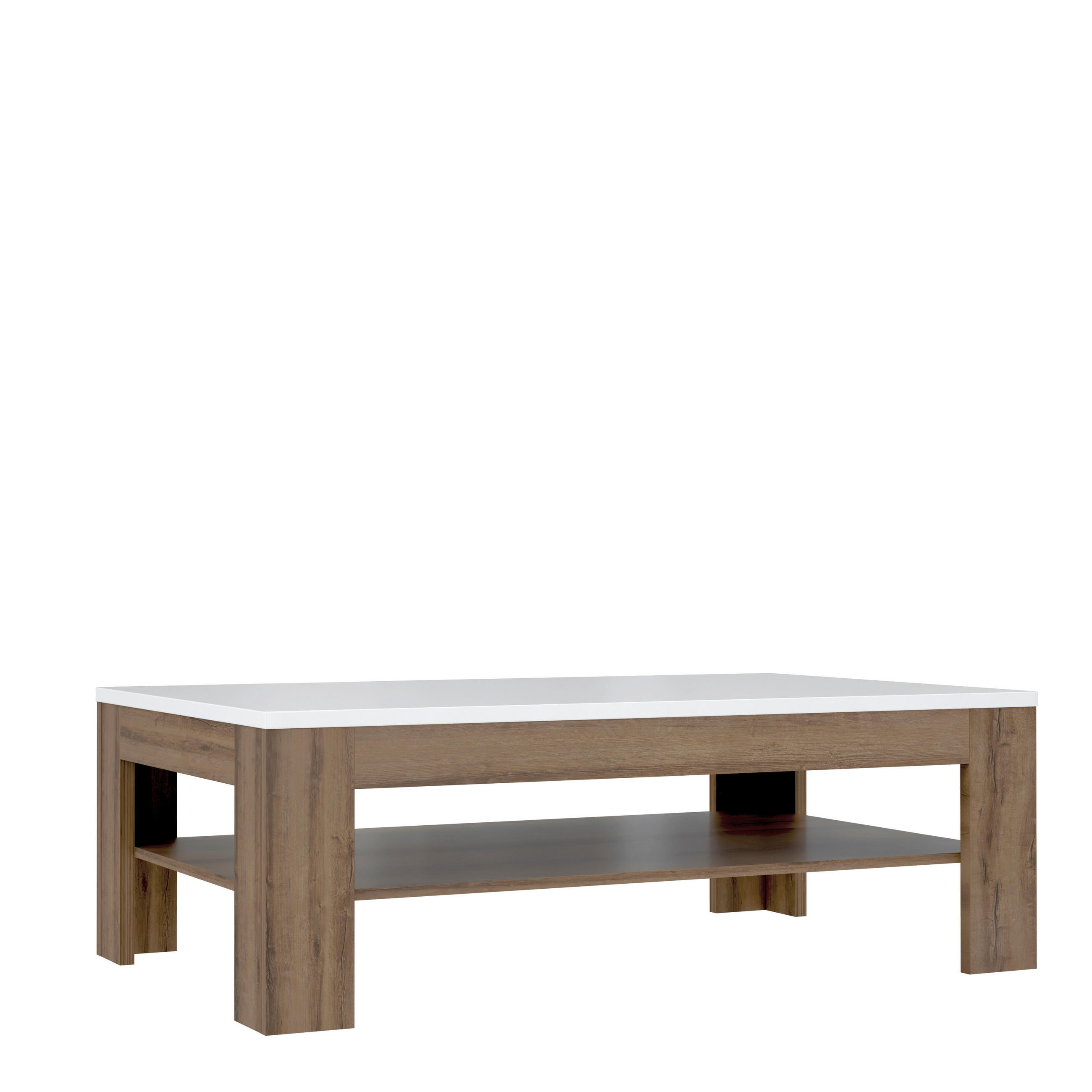 MĂSUȚĂ DE CAFEA metal, plastic, material pe bază de lemn   - maro/alb, Basics, plastic/metal (120/43/75cm) - Venda