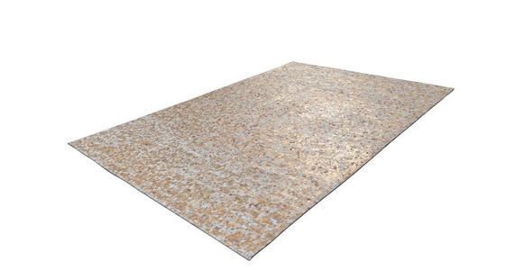 FLACHWEBETEPPICH 80/150 cm Finish 125 Beige / Gold Goldfarben, Beige  - Beige/Goldfarben, Basics, Leder/Textil (80/150cm) - Novel