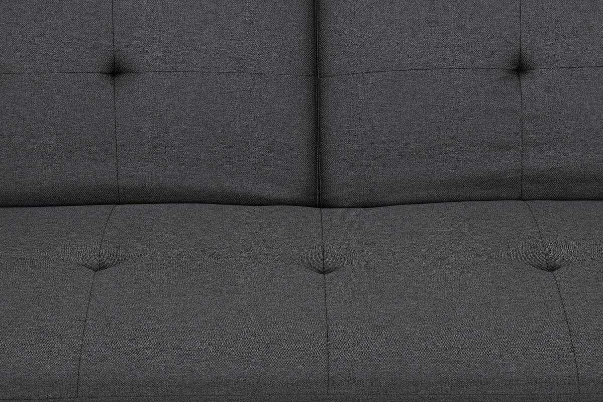 ROZKLÁDACÍ POHOVKA, textil, tmavě šedá - tmavě šedá/přírodní barvy, Basics, dřevo/textil (178/76/88cm) - MID.YOU