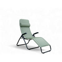 BÄDERLIEGE 69/118/185 cm  - Anthrazit/Grün, KONVENTIONELL, Textil/Metall (69/118/185cm)
