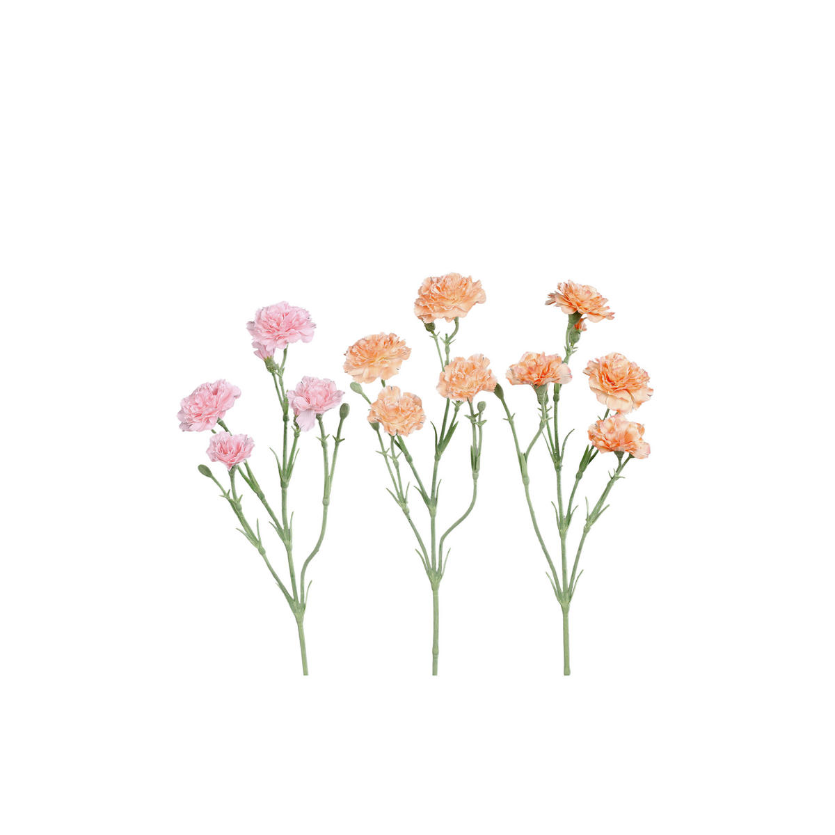 NELKE - Aprikose/Multicolor, LIFESTYLE, Kunststoff/Textil (62cm)