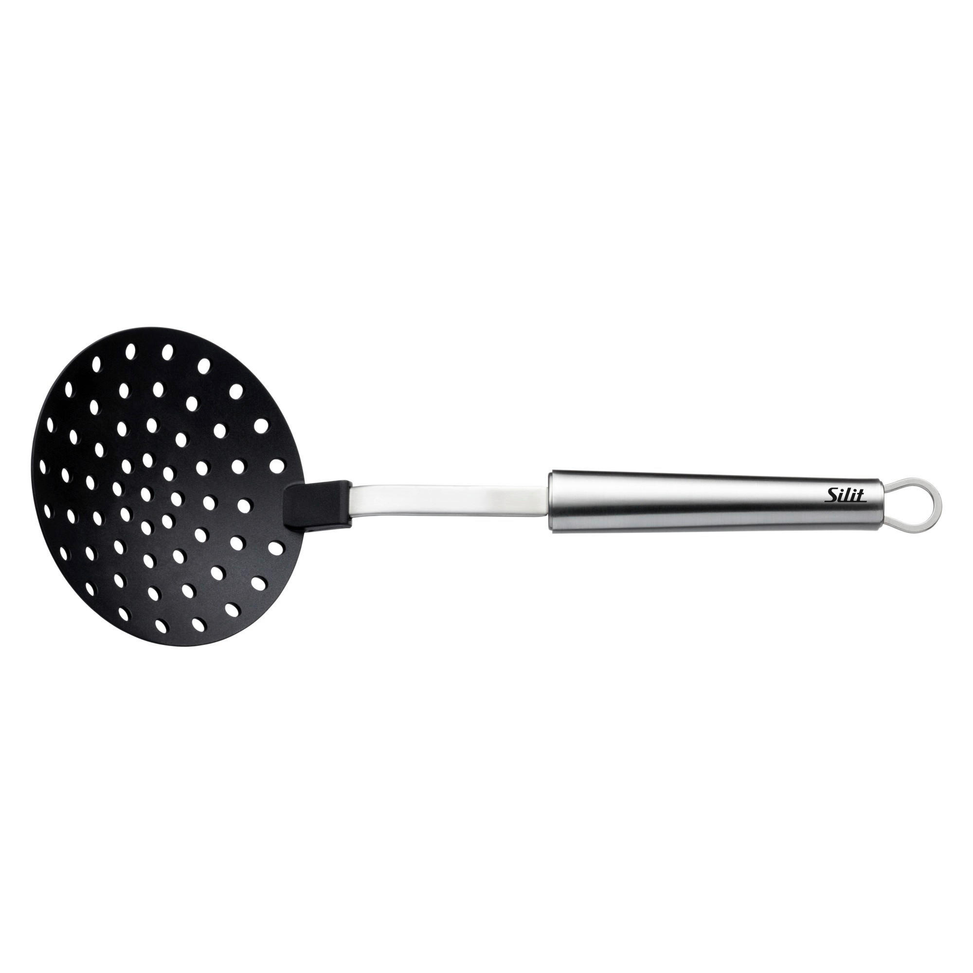 SCHÖPFLÖFFEL  - Silberfarben/Schwarz, Basics, Kunststoff/Metall - Silit