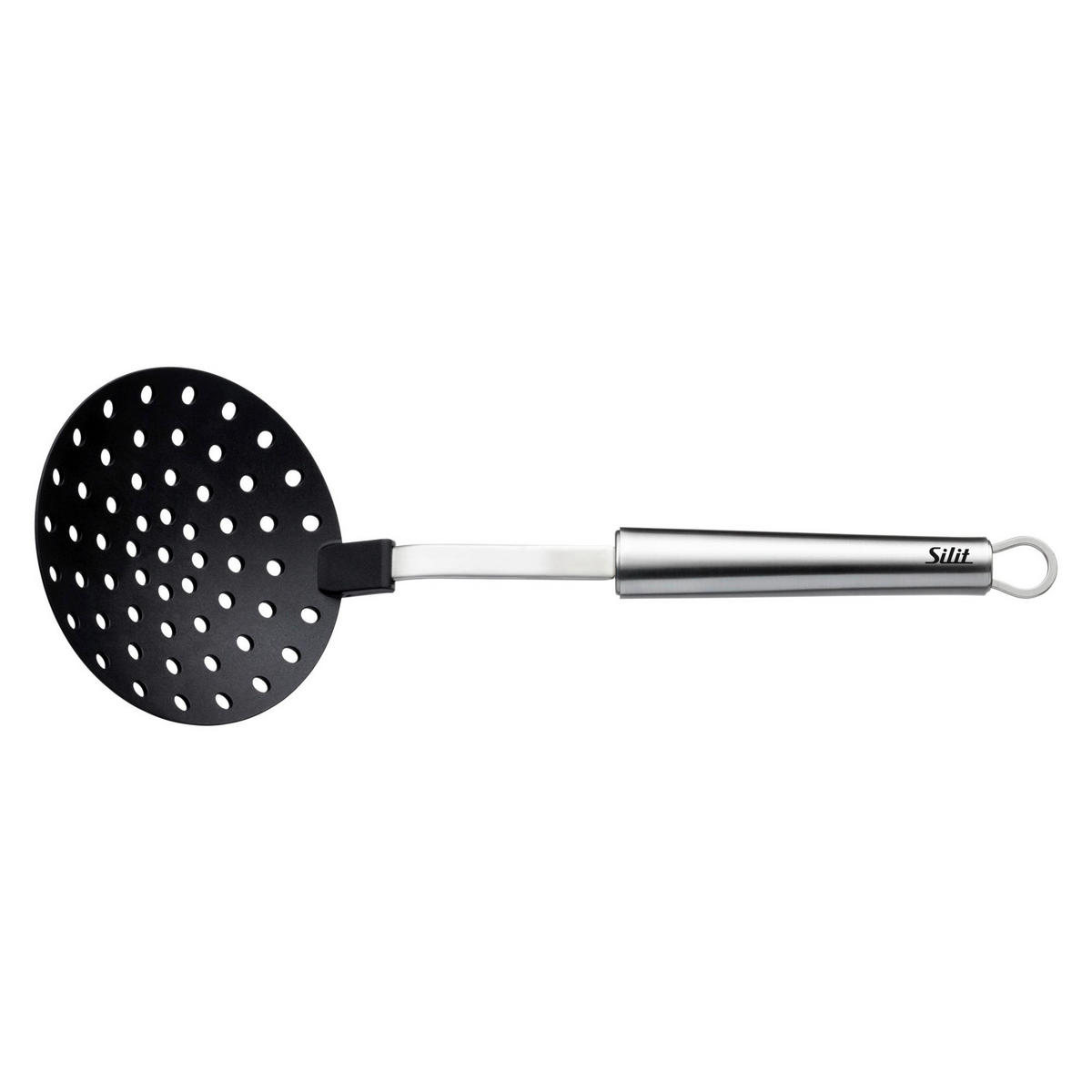 SCHÖPFLÖFFEL  - Silberfarben/Schwarz, Basics, Kunststoff/Metall - Silit