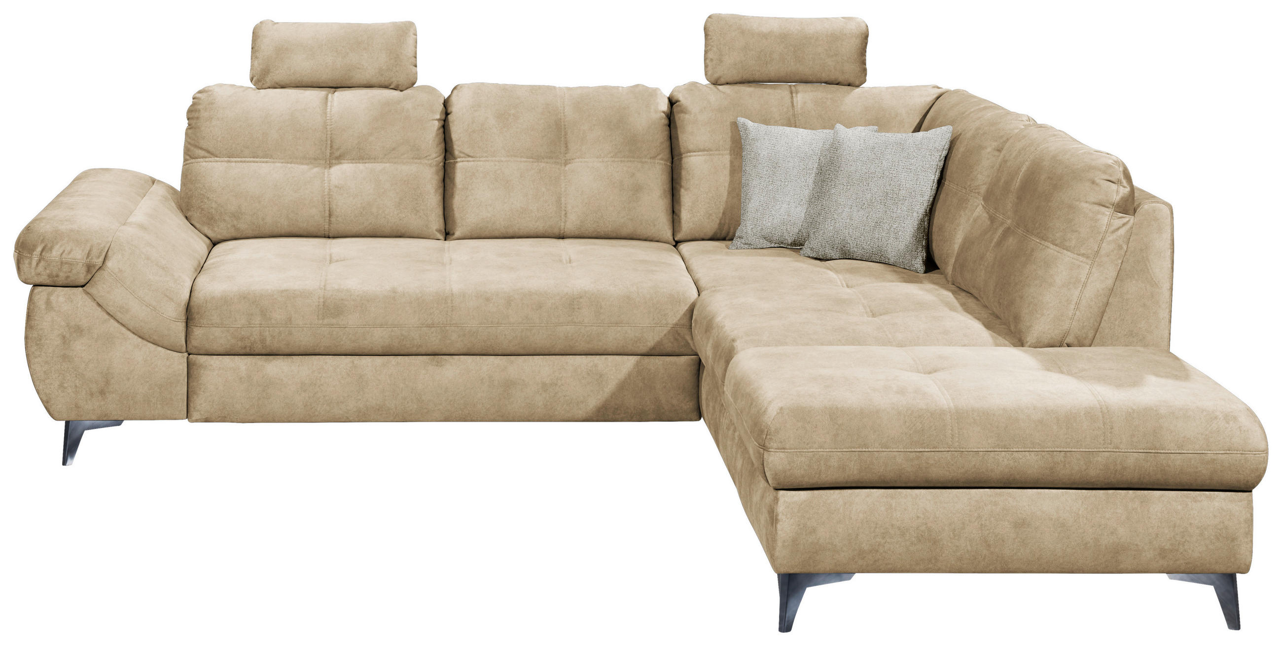 KUTNA GARNITURA tekstil  krem   - crna/krem, Konvencionalno, tekstil/plastika (275/218cm) - MID.YOU