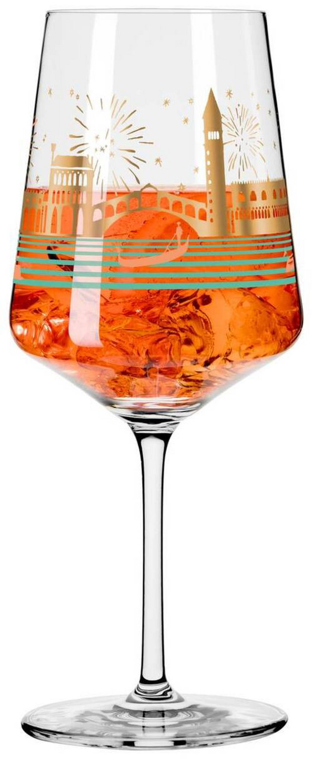 SPRITZERGLAS 544 ml 4-teilig  - Türkis/Beige, LIFESTYLE, Glas (20,3/26,6/19,4cm) - Ritzenhoff