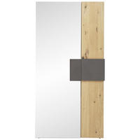 GARDEROBENSCHRANK  in 97,2/194/43,5 cm  - Eichefarben/Anthrazit, Natur, Glas/Holz (97,2/194/43,5cm) - Voglauer
