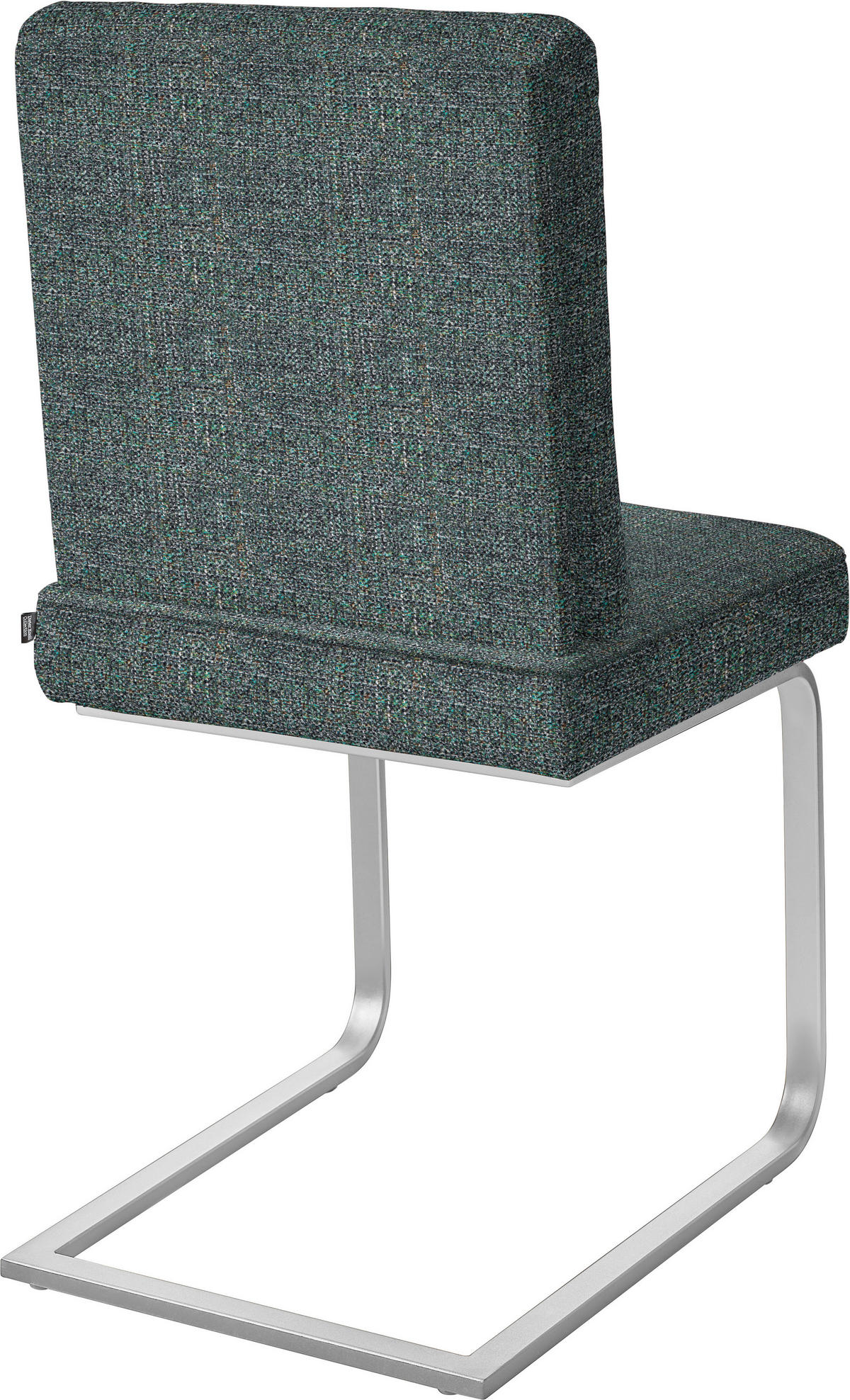 SCHWINGSTUHL  in Stahl Flachgewebe  - Türkis/Chromfarben, Design, Textil/Metall (60/92/60cm) - Dieter Knoll
