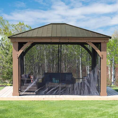 MOSKITONETZ  - Schwarz, Basics, Kunststoff (392/331cm) - Ambia Garden