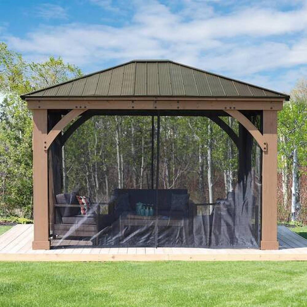 MOSKITONETZ  - Schwarz, Basics, Kunststoff (392/331cm) - Ambia Garden