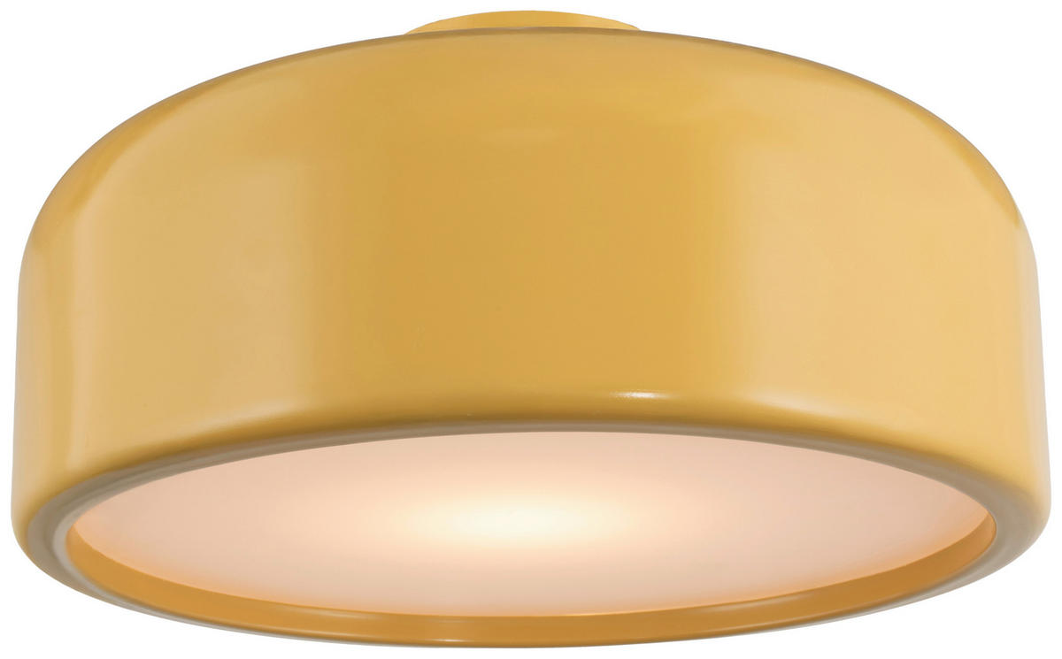 DECKENLEUCHTE 35/17.5 cm   - Braun, Design, Kunststoff/Metall (35/17.5cm) - Collet's Monde