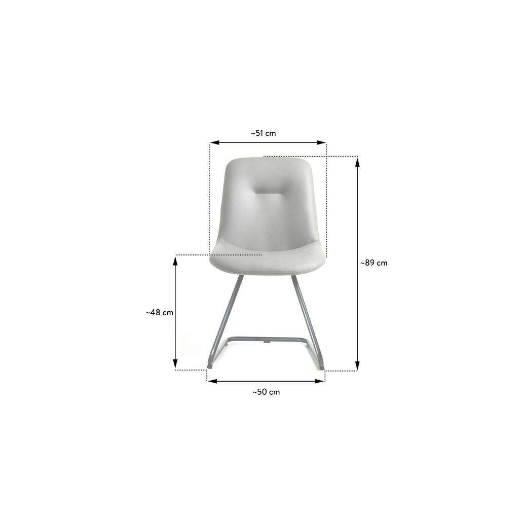 Thumbnail - Celina Home Stuhl Swing, Schwarz, Waldgrün, Metall, Textil, Kufe, C-Form, 51x89x61 cm, Stoffauswahl, Esszimmer, Stühle, ...
