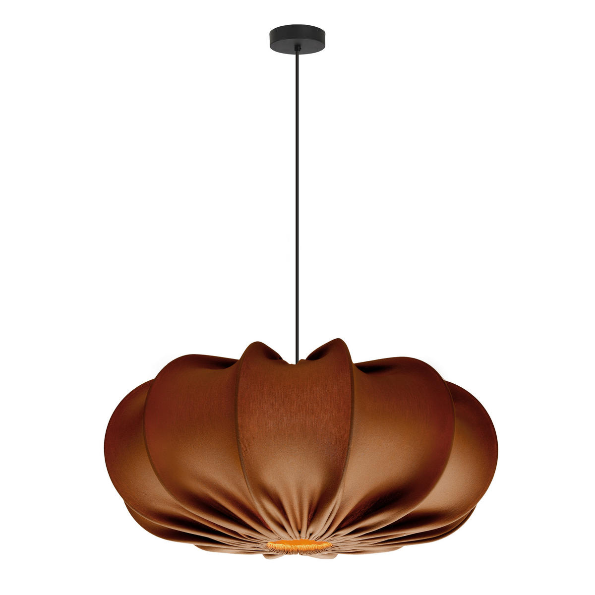 PENDELLEUCHTE 52/52/120 cm  - Schwarz/Mokka, KONVENTIONELL, Kunststoff/Metall (52/52/120cm)