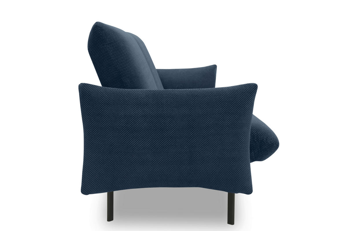 SCHLAFSOFA in Mikrofaser Blau  - Blau/Schwarz, Design, Textil/Metall (234/102/95cm) - MID.YOU
