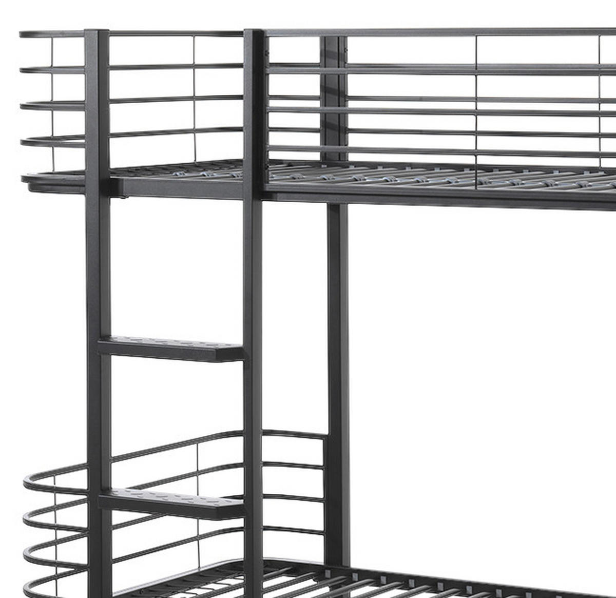 ETAGENBETT - Schwarz, KONVENTIONELL, Metall (90/200cm) - MID.YOU
