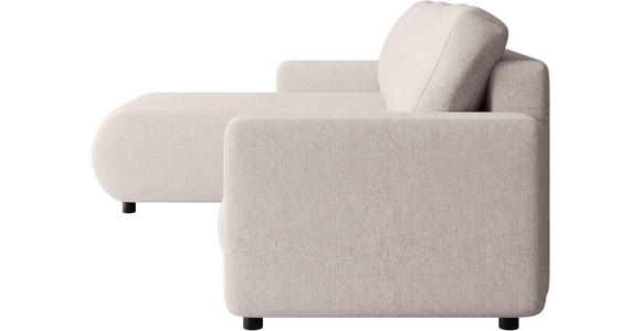 ECKSOFA Beige Webstoff  - Beige/Schwarz, MODERN, Kunststoff/Textil (150/240cm) - Xora