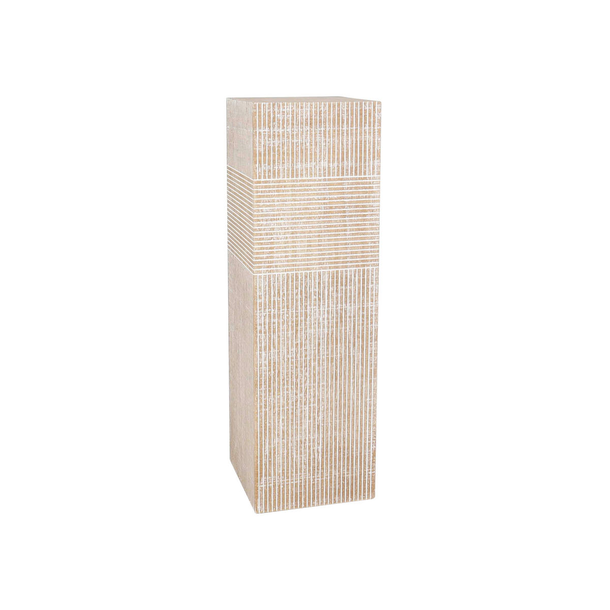 MASĂ AUXILIARĂ in lemn, material pe bază de lemn  - alb/culoare natur, Basics, lemn/material pe bază de lemn (28/90,5/28cm) - Ambia Home