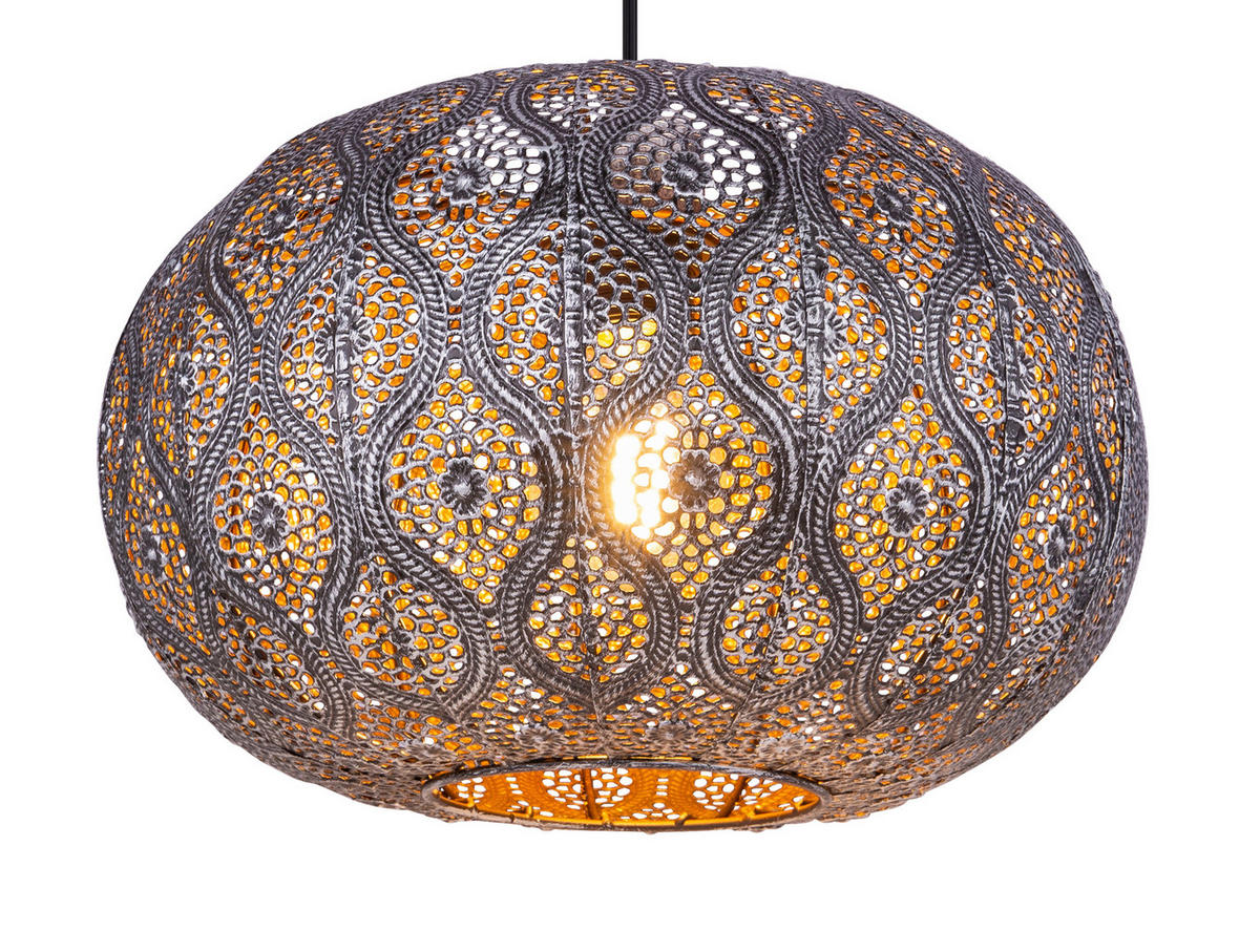 LED-HÄNGLAMPA 30/120 cm  - silver/svart, Design, metall/plast (30/120cm) - Globo
