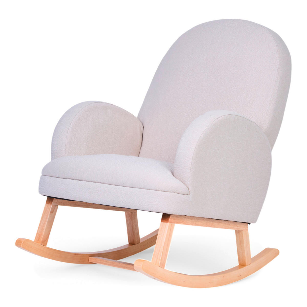 SCHAUKELSTUHL in Teddystoff Beige  - Birkefarben/Beige, Basics, Holz/Textil (71/86/97.5cm) - Childhome