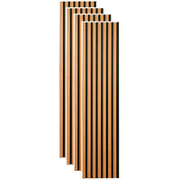 AKUSTIKPANEEL Echtholz, Nachbildung 30,5/132,5/2,1 cm 4 Stück  - Walnussfarben/Schwarz, Trend, Holz/Holzwerkstoff (30,5/132,5/2,1cm) - Boxxx