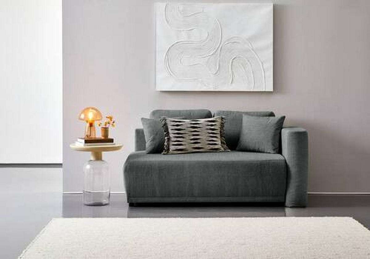 CHAISELONGUE Chenille Grau  - Schwarz/Grau, KONVENTIONELL, Kunststoff/Textil (171/73/93cm) - Carryhome