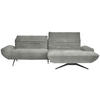 ECKSOFA  in Bouclé Grau  280/170-195 cm  - Schwarz/Grau, Design, Textil/Metall (280/170-195cm) - Dieter Knoll