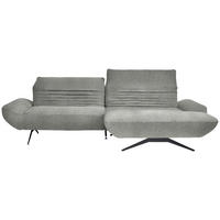 ECKSOFA  in Bouclé Grau  280/170-195 cm  - Schwarz/Grau, Design, Textil/Metall (280/170-195cm) - Dieter Knoll