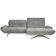 ECKSOFA  in Bouclé Grau  280/170-195 cm  - Schwarz/Grau, Design, Textil/Metall (280/170-195cm) - Dieter Knoll