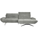 ECKSOFA  in Bouclé Grau  280/170-195 cm  - Schwarz/Grau, Design, Textil/Metall (280/170-195cm) - Dieter Knoll