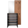 GARDEROBE 3-teilig  in 98/190/29 cm  - Wildeiche/Anthrazit, Design, Holz/Holzwerkstoff (98/190/29cm) - Moderano