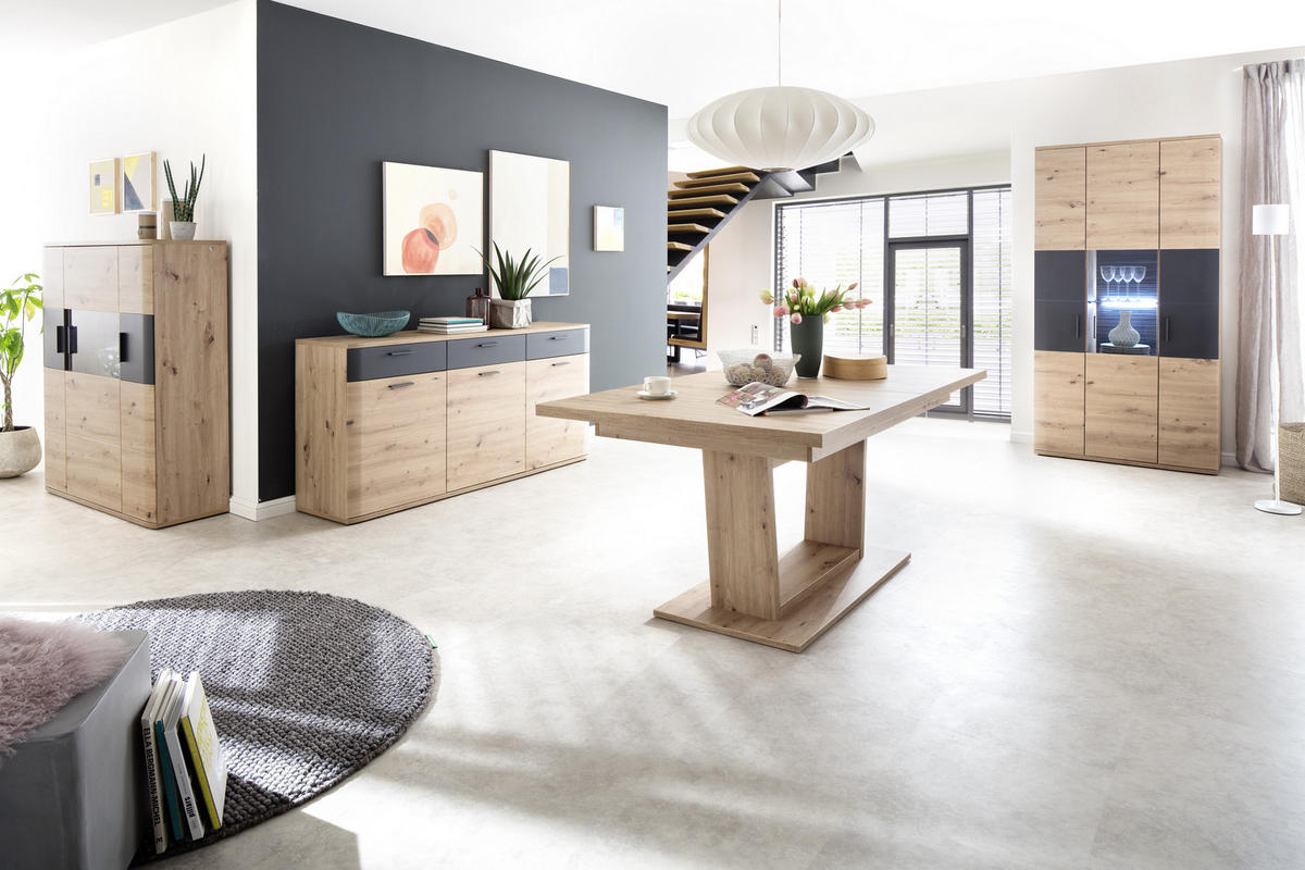 ESSTISCH in Holzwerkstoff 180/100/77 cm  - Eichefarben, Design, Holzwerkstoff (180/100/77cm) - Livetastic