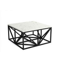 SOFFBORD i metall, trämaterial  - vit/svart, Design, metall/trämaterial (80cm) - Stylife