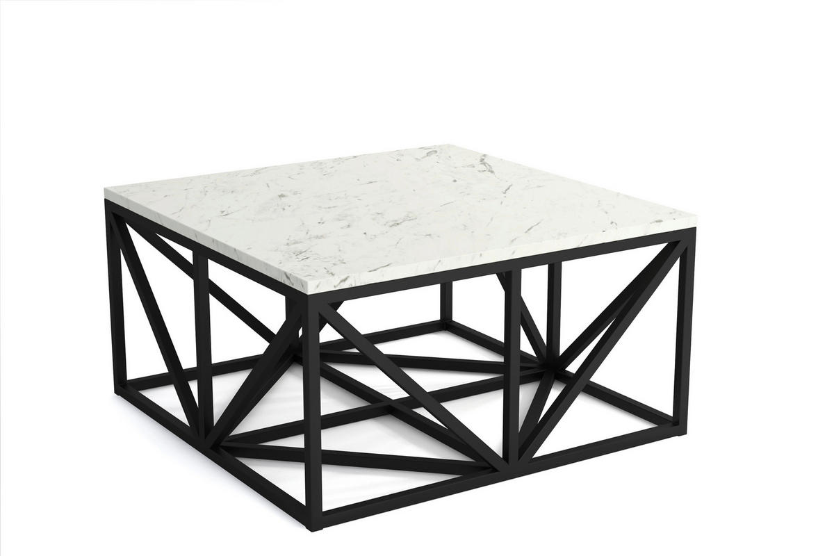 SOFFBORD i metall, trämaterial  - vit/svart, Design, metall/trämaterial (80cm) - Stylife