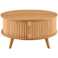 COUCHTISCH Eiche furniert, massiv 80/80/41 cm rund Eichefarben  - Eichefarben, Natur, Holz/Holzwerkstoff (80/80/41cm) - Waldwelt