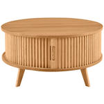 COUCHTISCH Eiche furniert, massiv 80/80/41 cm rund Eichefarben  - Eichefarben, Natur, Holz/Holzwerkstoff (80/80/41cm) - Waldwelt