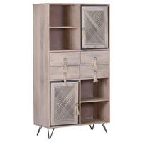HIGHBOARD Amalfi 90/165/45 cm 4 Schublade(n)  - Anthrazit/Naturfarben, Design, Holz/Holzwerkstoff (90/165/45cm)