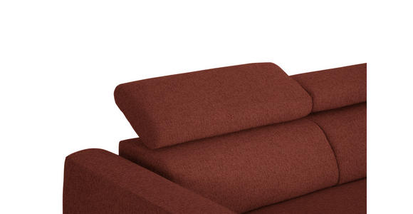 ECKSOFA  in Chenille Rostfarben  280/205 cm  - Rostfarben/Schwarz, Design, Textil/Metall (280/205cm) - Xora