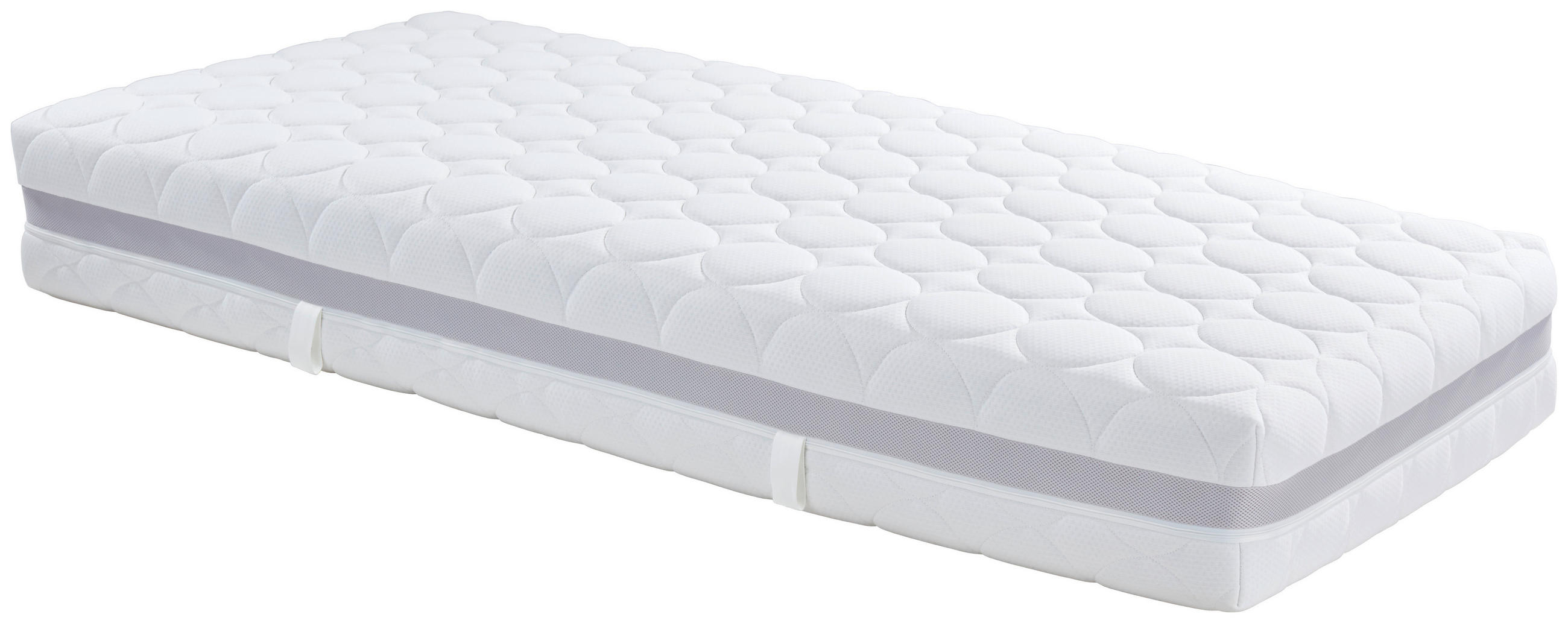 Komfortschaummatratze 90/200 cm, Höhe ca.: 27 cm, H3 + H4 = fest + sehr fest, 7-Zonen - Weiß, Textil (90/200cm) - Primatex Deluxe