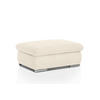 HOCKER in Textil Creme  - Chromfarben/Creme, Design, Textil/Metall (101/45/74cm) - Livetastic